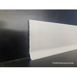 Battiscopa molto flessibile pvc colore grigio chiaro alto cm 8 spessore con base mm 14