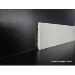 Battiscopa ral 9010 altezza cm 7 spessore mm 9 moderno in mdf hd