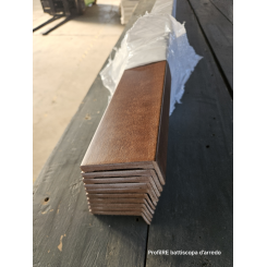 Coprifilo con aletta tinto noce scuro in legno