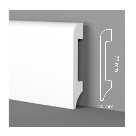 Battiscopa zoccolino semi flessibile impermeabile alto mm 75 diverse finiture stesso prezzo