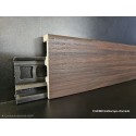 Battiscopa con canalina passafilo passacavi effetto noce scuro effetto vena del legno altezza cm 8 spessore 2 cm