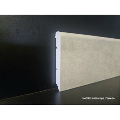 Battiscopa per pavimenti SPC in pvc espanso effetto pietra arenaria impermeabile di cm 7,5