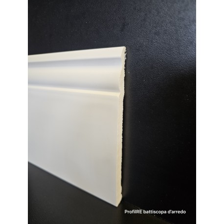 Battiscopa zoccolino bianco impermeabile 12 cm resistente ottimo anche per bagni e ambienti umidi