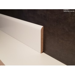 battiscopa zoccolino legno massello bianco mm 58 bordo tondo