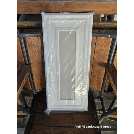 Pannello boiserie bianco tinteggiabile in duro polimero e cartongesso cm 55 x 25