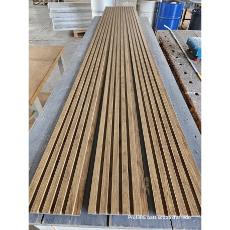 Rivestimento parete effetto legno cannettato effetto Rovere caldo (1)