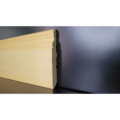 Battiscopa legno massello grezzo alto 12 cm sagomato ducale inglese