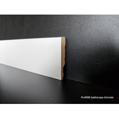 Battiscopa bianco basso da cm 6 resistente in mdf spessore 1 cm