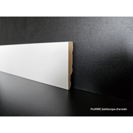 Battiscopa bianco basso da cm 6 resistente in mdf spessore 1 cm