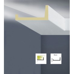 Veletta copri tenda con possibilità di alloggio led cornice profilo da verniciare cm 18