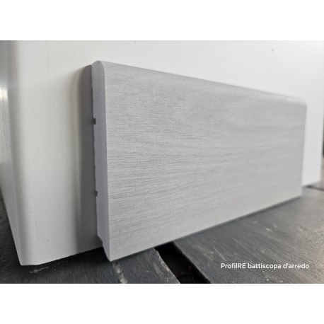 Battiscopa per pavimenti SPC in pvc espanso decoro tramontana impermeabile di cm 7,5