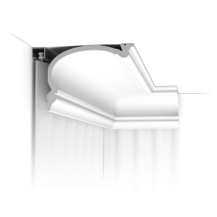 Profilo cornice angolare veletta molto grande, cm 25 x 19 scostata dal muro