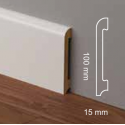 Battiscopa bianco ral 9016 bordo tondo 10 cm resistente e impermeabile spessore mm 15