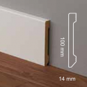 Battiscopa bianco ral 9016 bordo quadro 10 cm resistente e impermeabile sepssore mm 14