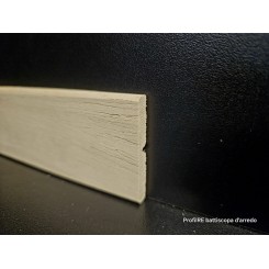 Battiscopa molto basso spessore di soli 5 mm grezzo in legno massello