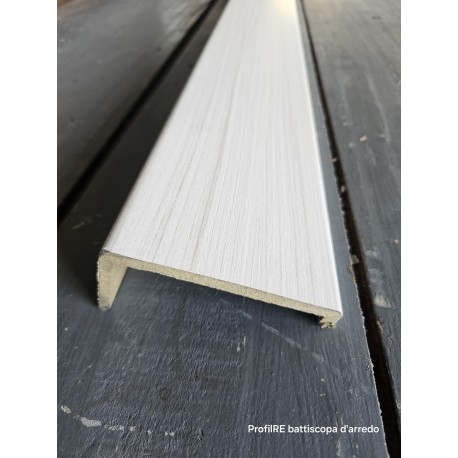 Coprifilo mostrina porta con aletta palissandro bianco effetto matrix