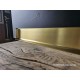 Battiscopa in vero allumiion effetto oro spazzolato extra alto cm 6 uno zoccolino oro molto brillante con angolo