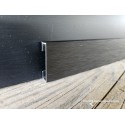 Battiscopa zoccolino basso alluminio anodizzato finitura marrone scuro altezza cm 4 spessore cm 1