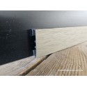 Battiscopa zoccolino basso alluminio titanio spazzolato altezza cm 4 spessore cm 1
