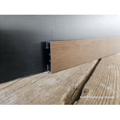 Battiscopa zoccolino basso alluminio anodizzato finitura bronzo marrone altezza cm 4 spessore cm 1