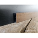 Battiscopa zoccolino basso alluminio anodizzato finitura bronzo marrone altezza cm 4 spessore cm 1