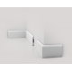 Battiscopa impermeabile pronto all'uso alto mm 68 colore bianco spessore cm 1