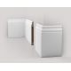 Battiscopa bianco ral 9016 stile inglese impermeabile 17 cm rendering