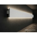 Veletta con doppio porta led in legno massello bianco ral 9001 effetto poro aperto mm 50 x mm 30 circa