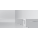 Battiscopa di cm 9 bianco bordo quadro resistente e impermeabile sepssore mm 14