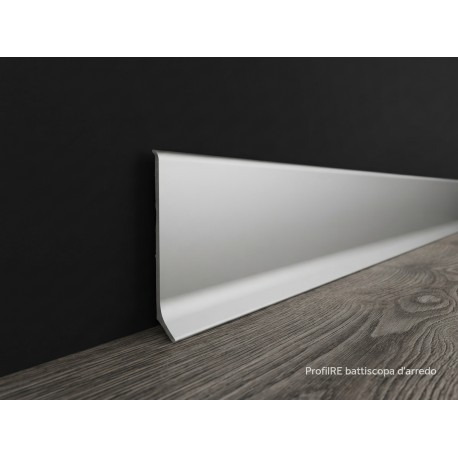 Battiscopa colore titanio bronzo opaco in vero alluminio altezza cm 6 spessore mm 10
