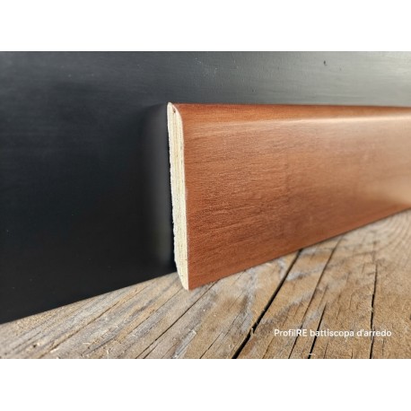 Battiscopa tinto Noce chiaro cm 8 spessore mm 13 bordo tondo