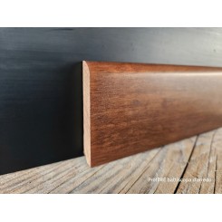 Battiscopa tinto Noce scuro cm 8 spessore mm 13 bordo tondo