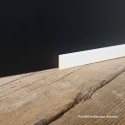 Battiscopa slim molto basso spessore di soli 5 mm bianco in legno massello