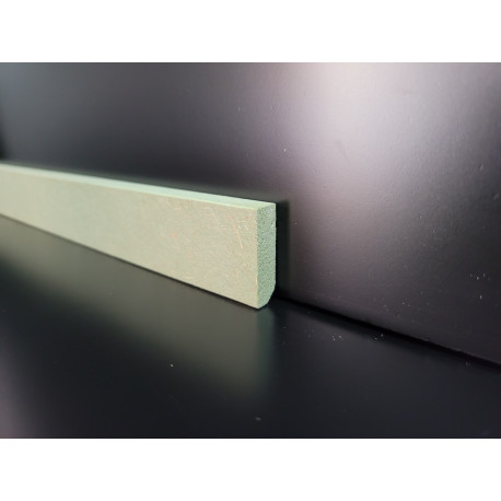Battiscopa slim 4 cm in mdf alta densità bordo quadro idrofugo spessore mm 9