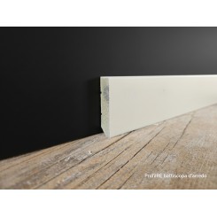 Battiscopa HDF anti umidità extra resistente bordo quadro altezza cm 5 spessore mm 12 verniciato ral 9010 slim