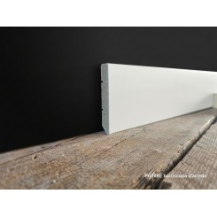 Battiscopa bianco di cm 7 in hdf spessore verniciato ral 9016 bordo quadro spessore mm 9